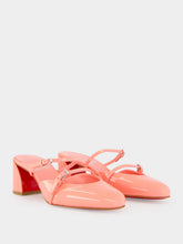 Christian Louboutin Grapefruit Jane Nina 55 Patent Leather Mules