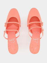 Christian Louboutin Grapefruit Jane Nina 55 Patent Leather Mules