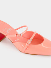 Christian Louboutin Grapefruit Jane Nina 55 Patent Leather Mules