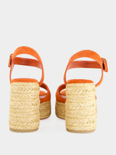 Christian Louboutin Orange Calakala 85 Suede Espadrille Sandals