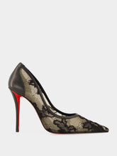 Christian Louboutin Black Miss Z 100 Mesh and Lace Pumps