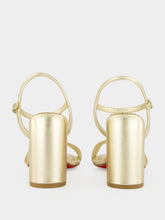 Christian Louboutin Platine Jane 85 Sheepskin Leather Sandals