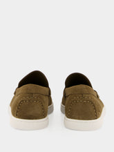 Christian Louboutin Silex Grey NeoCL Boat Suede Shoes