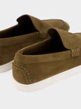 Christian Louboutin Silex Grey NeoCL Boat Suede Shoes