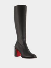 Christian Louboutin Black Iranina 85 Leather Heeled Boots