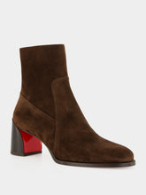 Christian Louboutin Cosme Brown Ira 55 Suede Ankle Boots