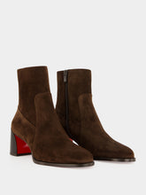 Christian Louboutin Cosme Brown Ira 55 Suede Ankle Boots