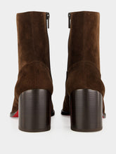 Christian Louboutin Cosme Brown Ira 55 Suede Ankle Boots