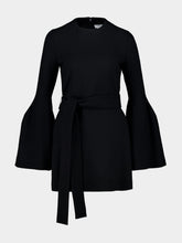 Gabriela Hearst Black Shandon Wool Tunic Blouse