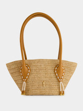 Christian Louboutin Natural Venus Mini Raffia Tote Bag