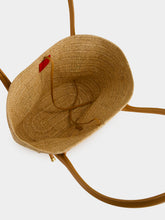 Christian Louboutin Natural Venus Mini Raffia Tote Bag