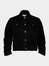 Gabriela Hearst Black Adira Cropped Denim Jacket