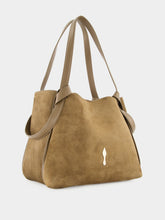 Christian Louboutin Silex Brown Reversed Leather Small Tote Bag