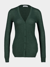 Gabriela Hearst Emma English Green Knit Cardigan