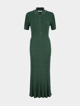 Gabriela Hearst Amor Knit Midi Dress in English Green
