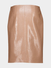 Courrèges Bronzer Vinyl Knee-Length Skirt