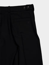 Courrèges Black Tailored Wool Pleated Pants