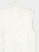 Courrèges Heritage White Twist Mockneck Mini Dress