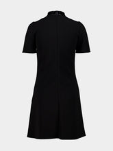 Courrèges Black Vinyl Collar A-Line Mini Dress