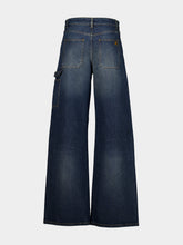 Courrèges Vintage Medium Blue Baggy Denim Jeans