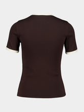 Courrèges Chocolate and Butter Contrast T-Shirt