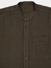 120% Lino Military Green Slim-Fit Linen Shirt
