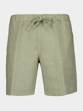 120% Lino Cactus Green Linen Bermuda Shorts
