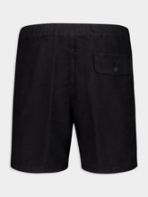 120% Lino Black Bermuda Linen Shorts