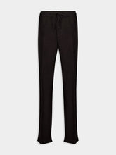 120% Lino Black Casual Fit Linen Pants