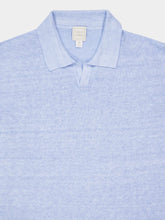 120% Lino Azzurro Blue Short-Sleeve Knit Jumper