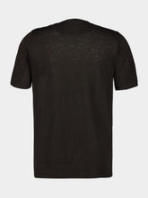 120% Lino Black Linen T-Shirt