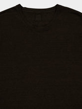 120% Lino Black Linen T-Shirt