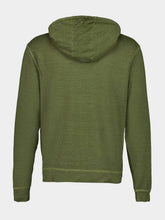 120% Lino Caffe Soft Fade Green Long-Sleeve Hooded Sweatshirt