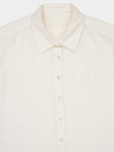 120% Lino White Linen Long Sleeve Button-Up Shirt