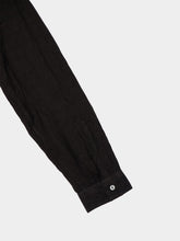 120% Lino Black Long Sleeve Linen Shirt