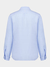 120% Lino Aquatic Solid Long Sleeve Linen Shirt