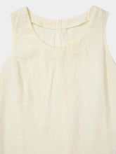 120% Lino Ecru Sleeveless Linen Top