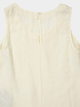 120% Lino Ecru Sleeveless Linen Top