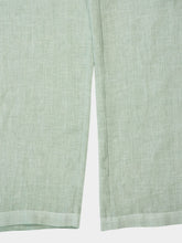 120% Lino Pistachio Soft Fade Linen Drawstring Pants