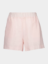 120% Lino Cipria Pink Casual Linen Shorts