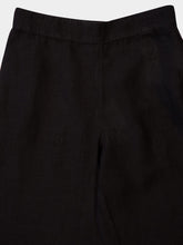 120% Lino Black Wide-Leg Linen Pants