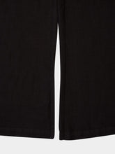 120% Lino Black Wide-Leg Linen Pants