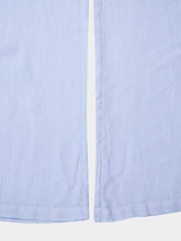 120% Lino Aquatic Blue Wide-Leg Linen Pants