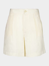 120% Lino Ecru Casual Fit Linen Shorts