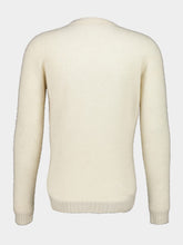 120% Lino Natural Wool Crew-Neck Knit Sweater