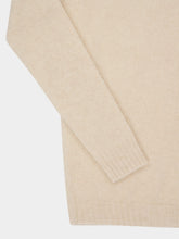 120% Lino Natural Wool Crew-Neck Knit Sweater