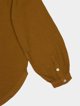 120% Lino Mou Cotton Long-Sleeved Blouse