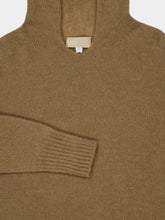 120% Lino Nut Beige Wool Cashmere Hooded Sweater