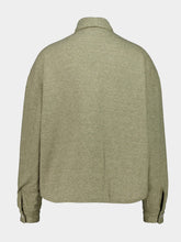 120% Lino Pistachio Wool-Cashmere Giacca Donna Buttoned Overshirt