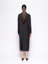 Paula Irys Black Wrap Dress with Collar Tie